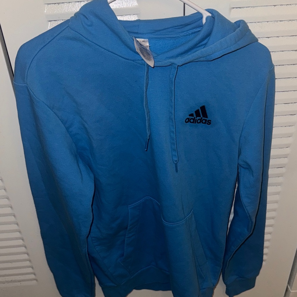 ADIDAS MEN’S ESSENTIAL FLEECE HOODIE WITH DRAWCORD - black COLOR / MEDIUM
